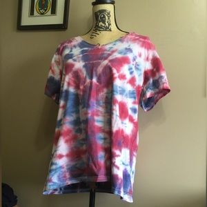 Upcycled tie dye tee